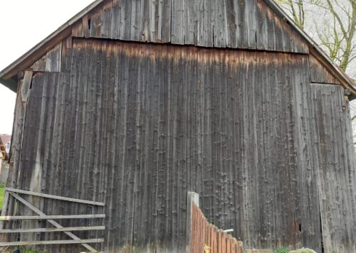 Reclaimed oak cladding planks