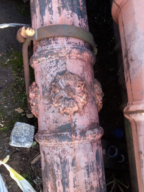 Old cast iron columns