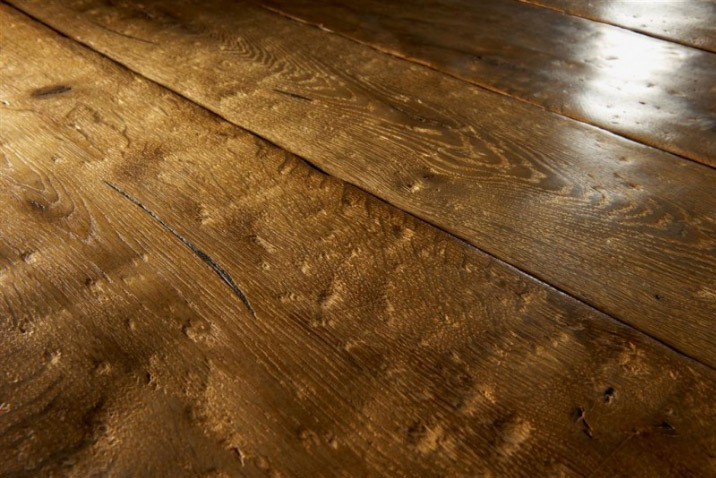 Reclaimed oak floorboards
