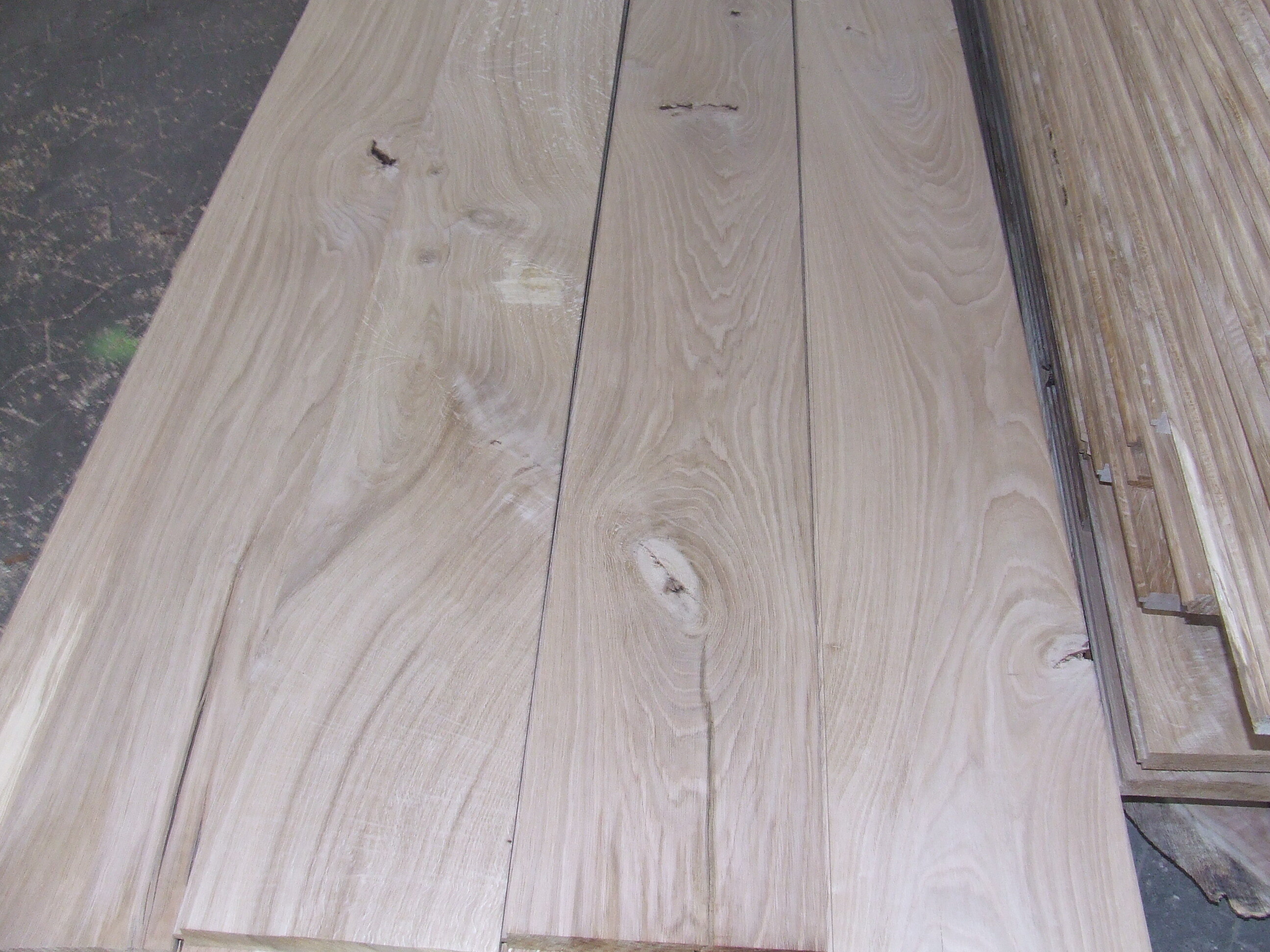 Solid oak floorboards